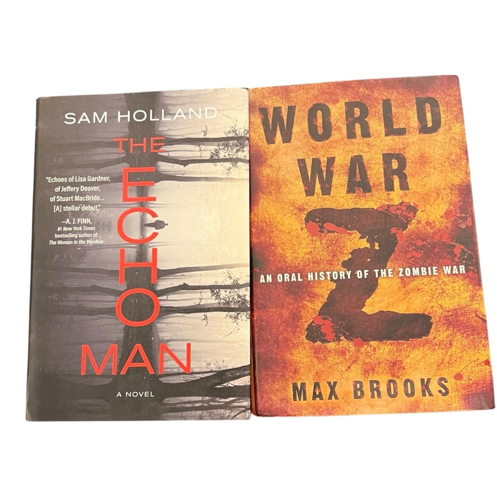 Bundle Of 2 Thriller Horror‎ HARDCOVER The Echo Man - Sam Holland / World War Z